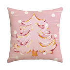 Housse de coussin de Noël rose – 45 x 45 cm
