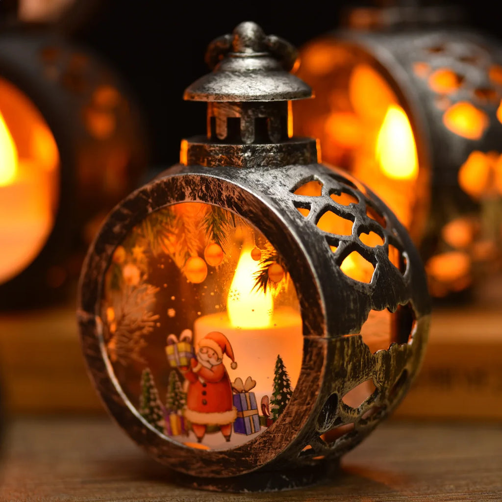 Veilleuse de Noël lumineuse – Scène enneigée