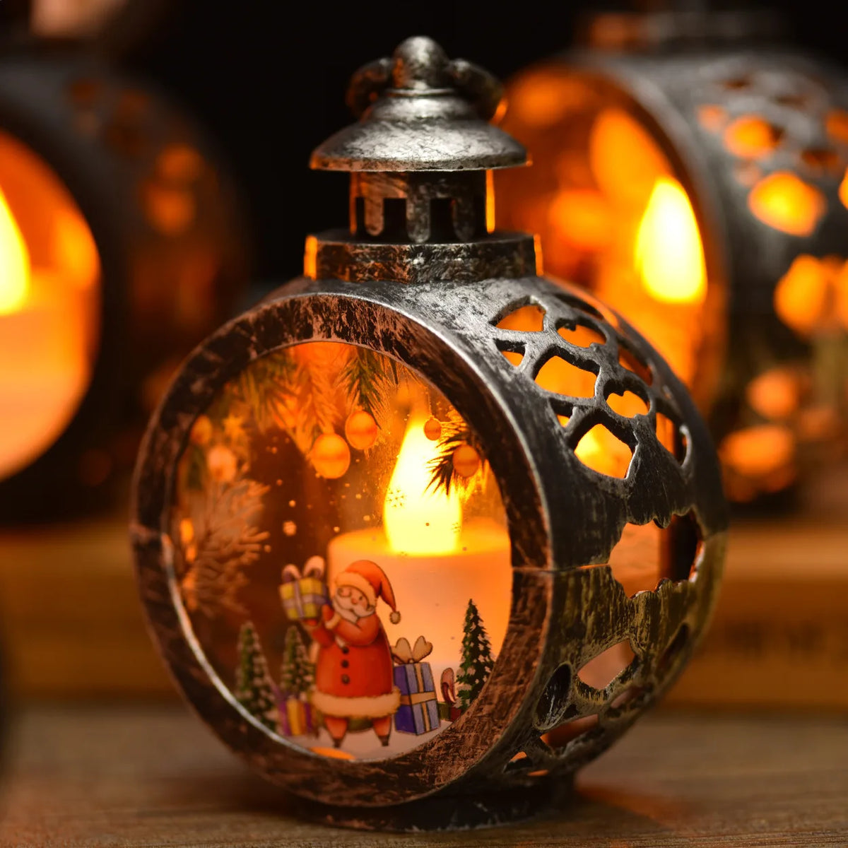 Veilleuse de Noël lumineuse – Scène enneigée