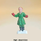 Personnages d'hiver miniatures (patineurs, skieurs…)