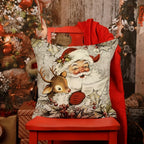 Lot de 4 housses de coussin Père Noël vintage