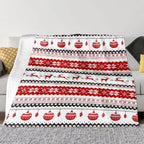 Plaid de Noël Rennes & Flocons – Polaire flanelle