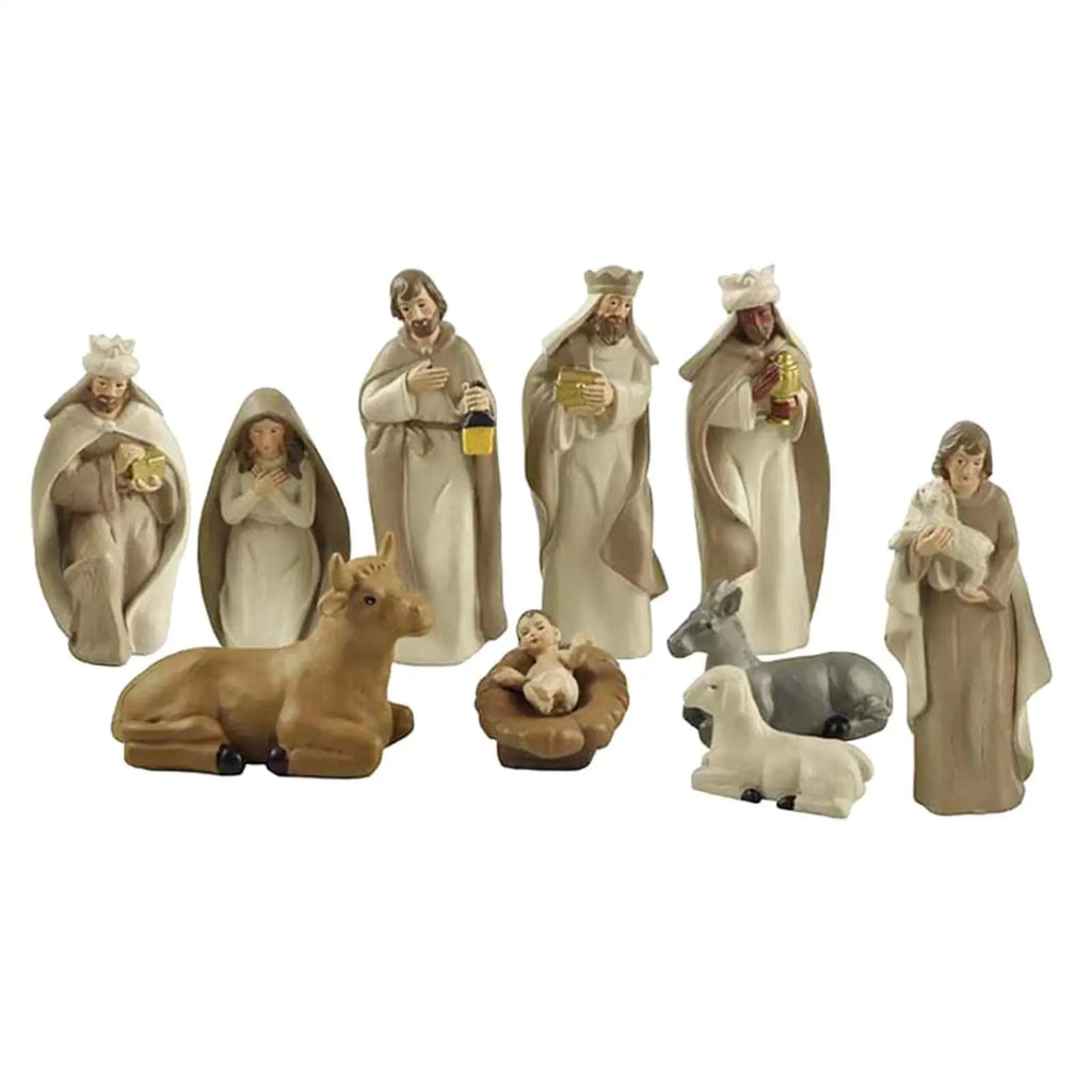 Crèche de Noël 10 santons naturels