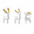 Lot de 3 rennes blancs miniatures