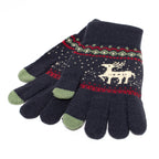 Gants de Noël en tricot – Motif cerf