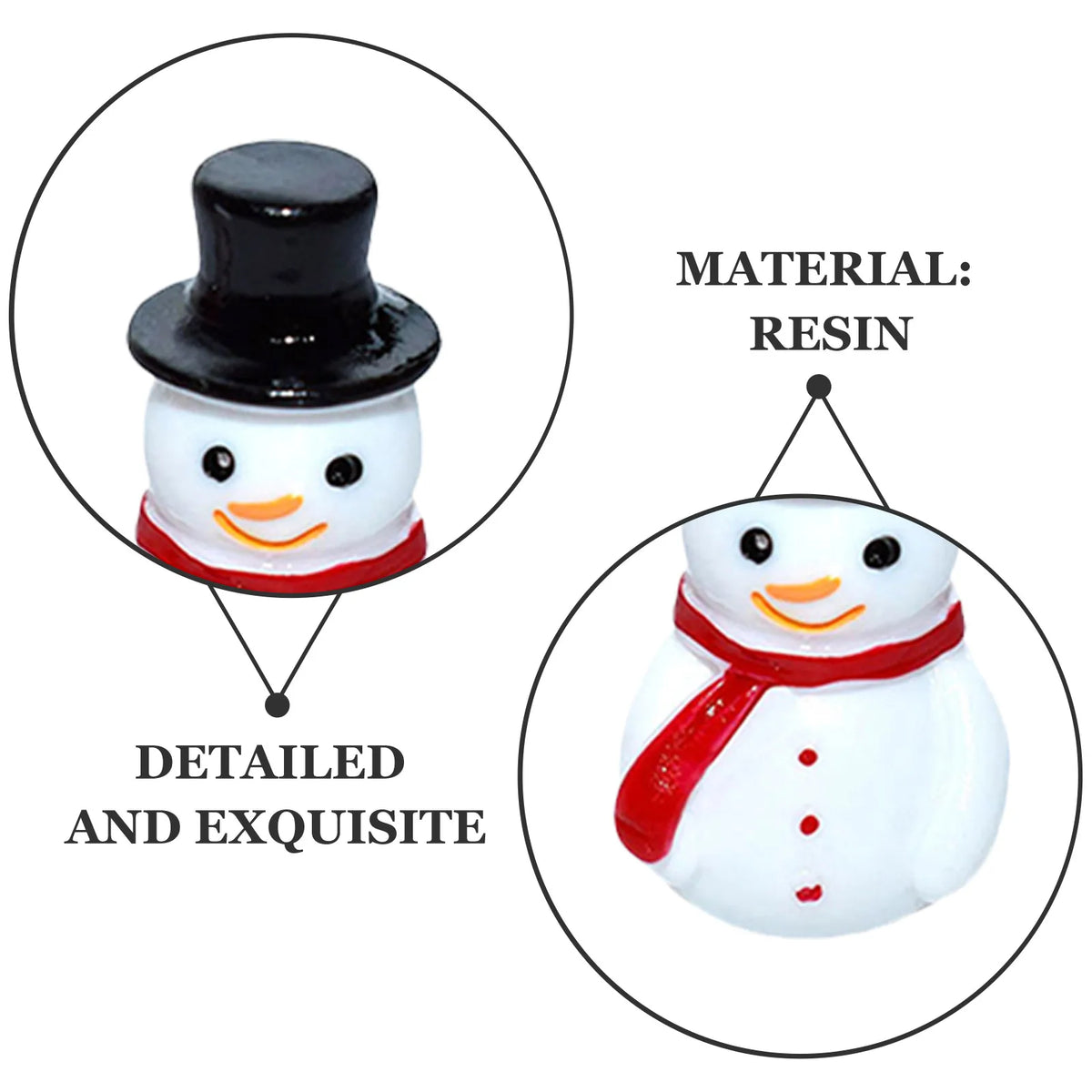 Lot de 10 mini bonhommes de neige