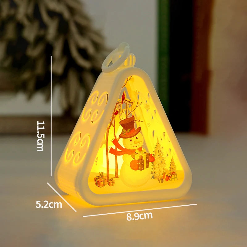 Veilleuse de Noël lumineuse – Scène enneigée
