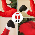 Jambes de lutin farceur pour sapin