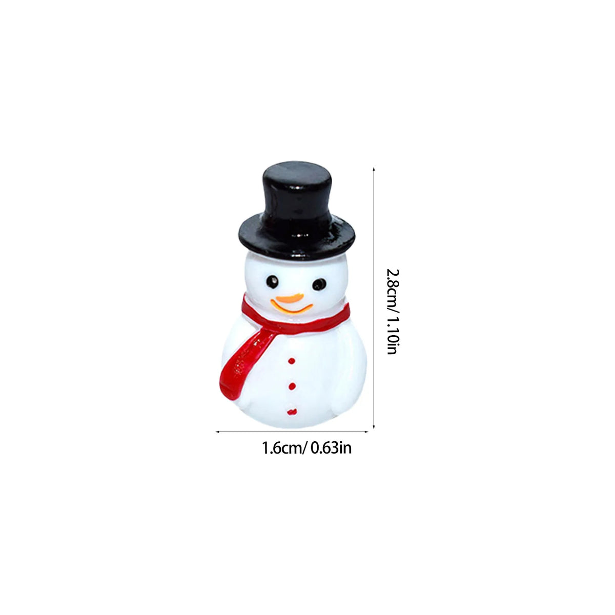 Lot de 10 mini bonhommes de neige