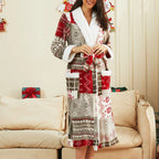 Peignoir de Noël en flanelle imprimé