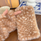 Mitaines de Noël Renne – Peluche et polaire