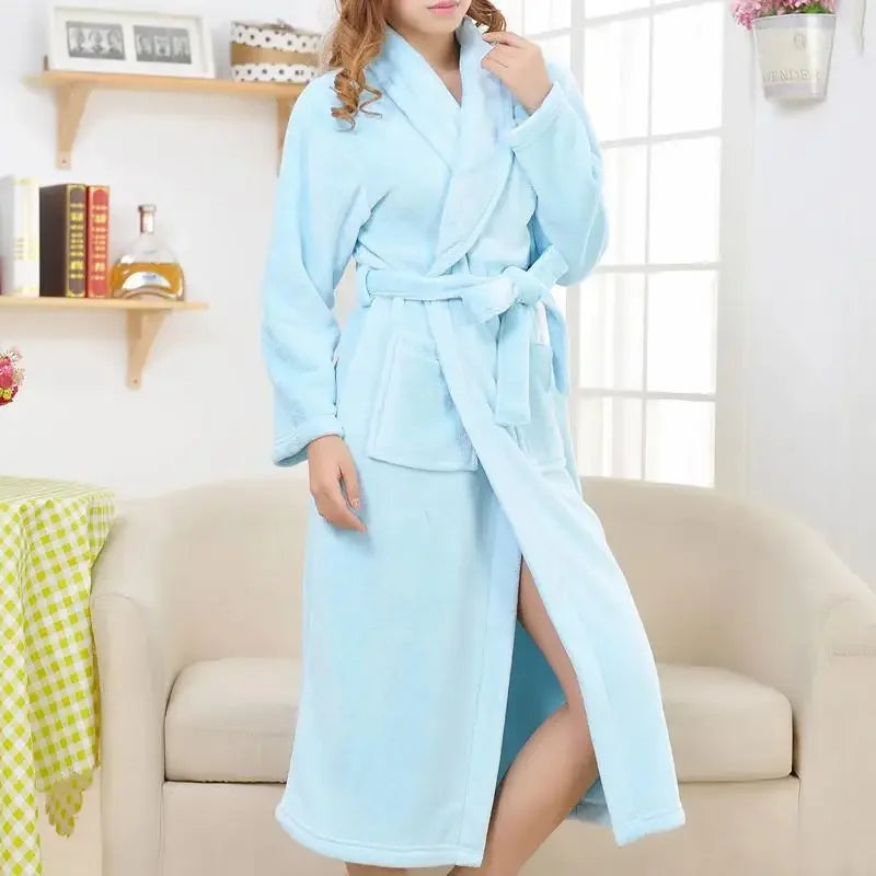 Peignoir long en flanelle – Doux et chaud