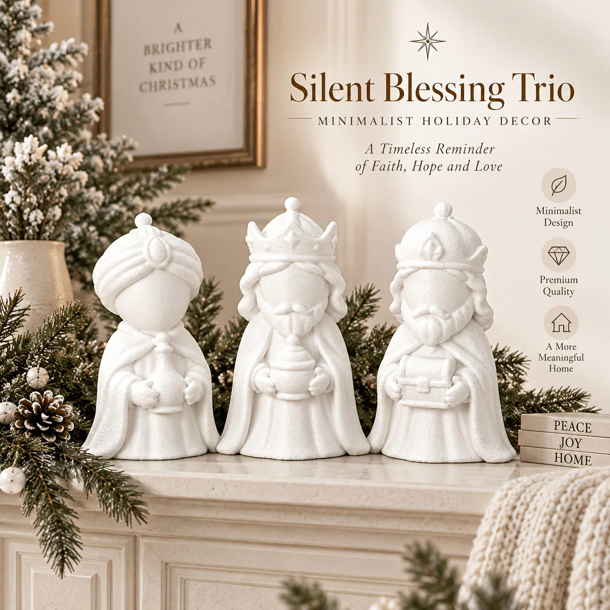 Les 3 Rois mages – statuettes blanches