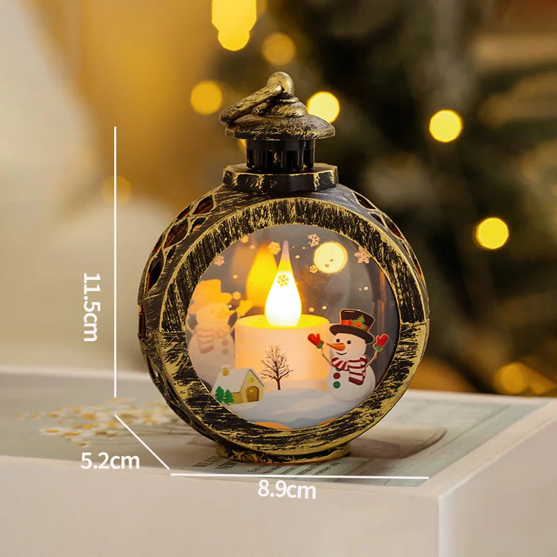 Veilleuse de Noël lumineuse – Scène enneigée