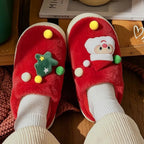 Chaussons de Noël en peluche – Semelle souple