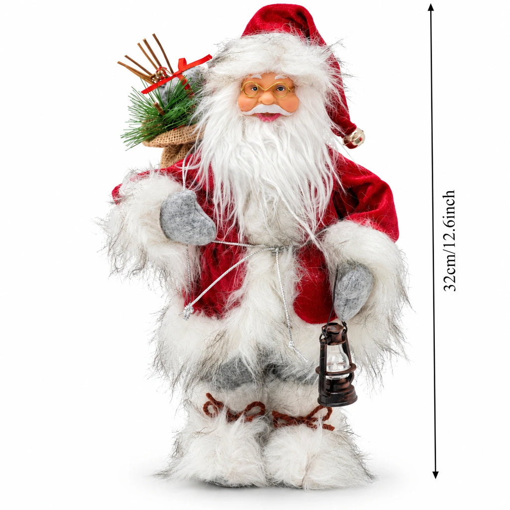Poupée Père Noël debout en peluche