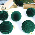 Boules de Noël en velours – lot de 12 (6 cm)