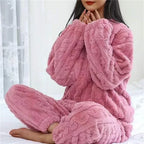 Pyjama velours corail – Rouge