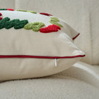 Housse de coussin de Noël brodée colorée