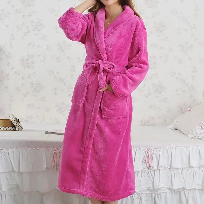 Peignoir long en flanelle – Doux et chaud