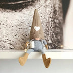 Gnome de Noël tricoté en peluche