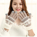 Gants de Noël Jacquard Renne – Tactiles et doublés peluche