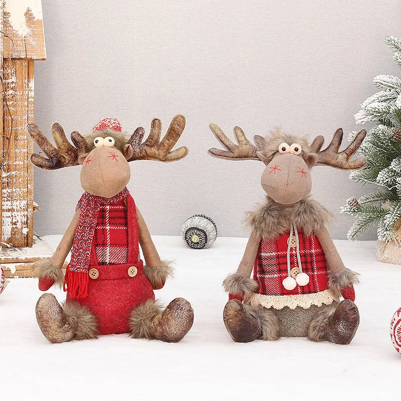 Grande peluche Renne de Noël
