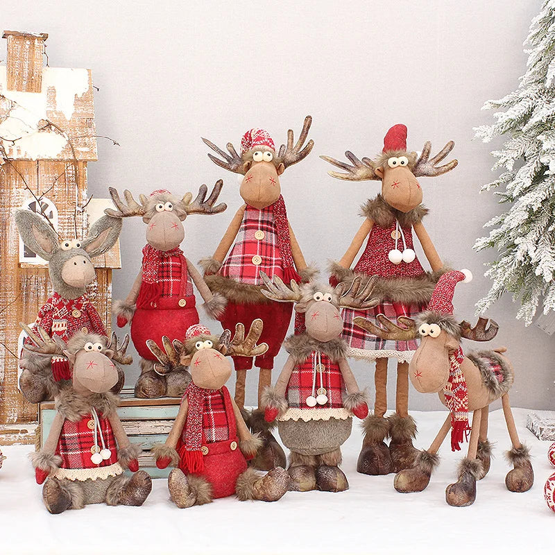 Grande peluche Renne de Noël