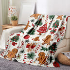 Plaid de Noël Pain d'Épices – Flanelle ultra douce