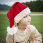 Bonnet de Père Noël en tricot à pompon