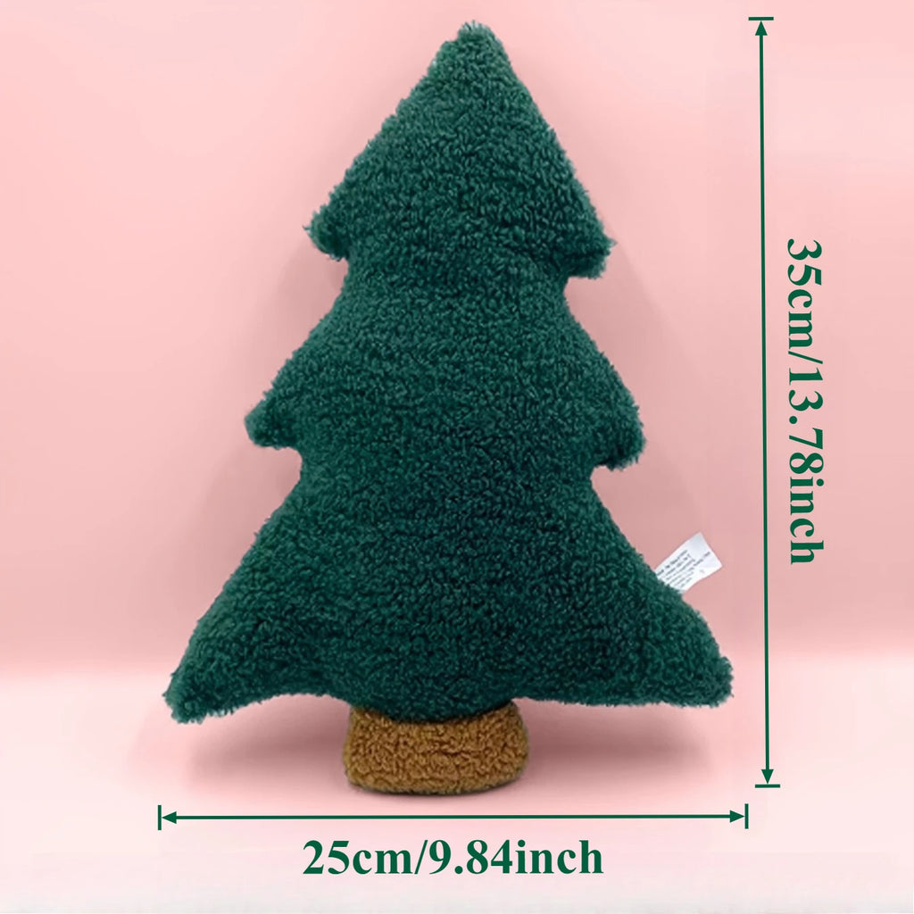 Petit coussin Sapin de Noël en peluche