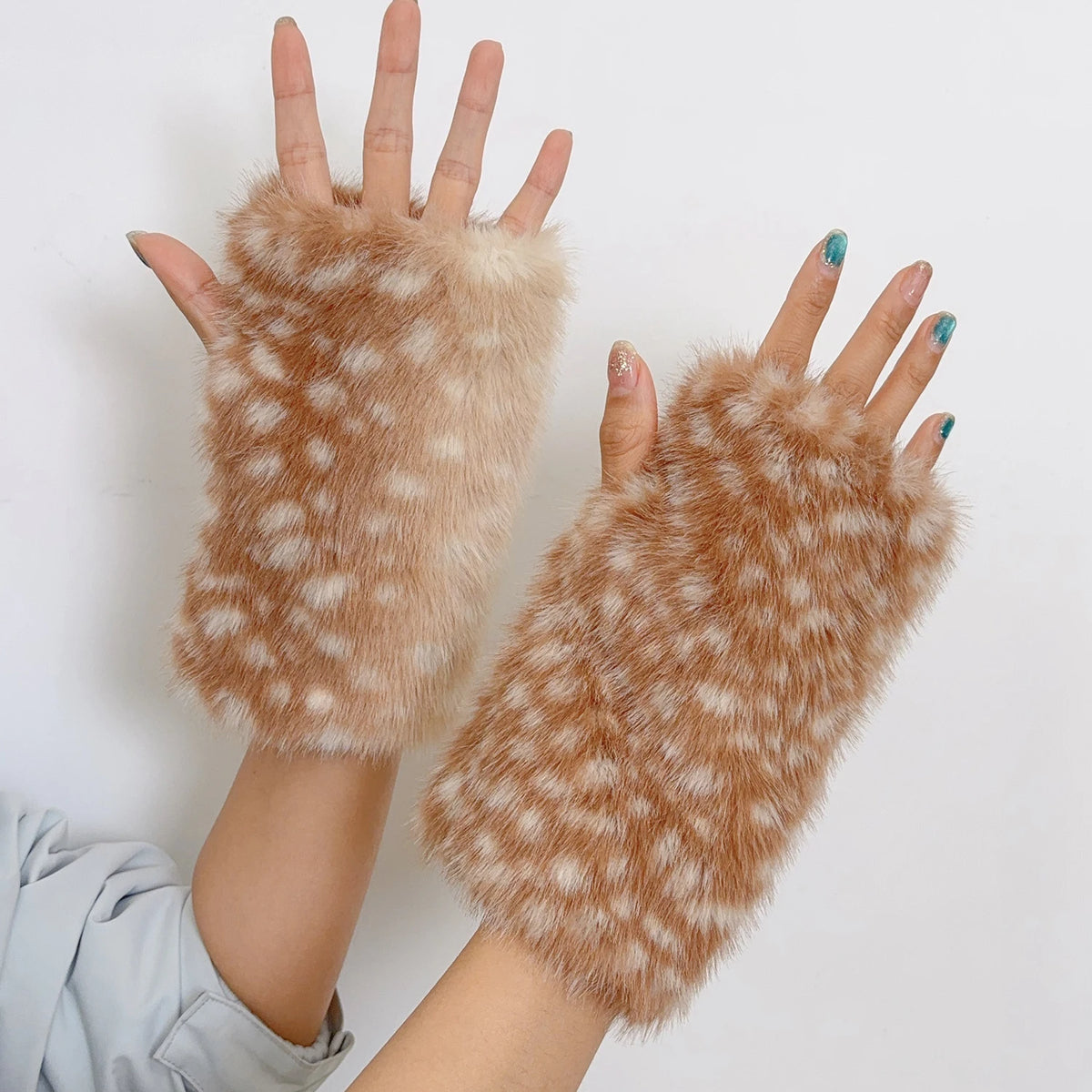 Mitaines de Noël Renne – Peluche et polaire – Renne